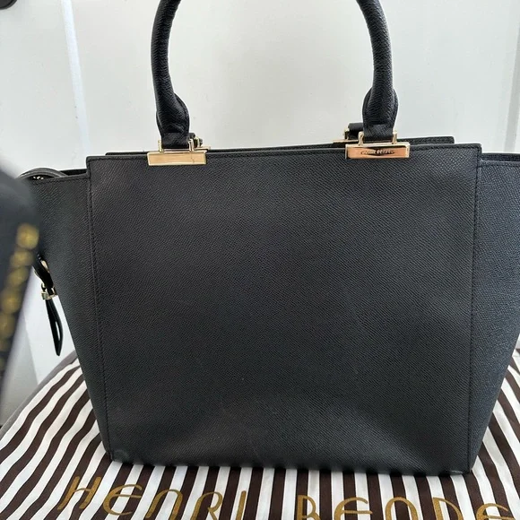 Henri Bendel “The Gotham Tote”, Black Leather - Picture 9 of 14